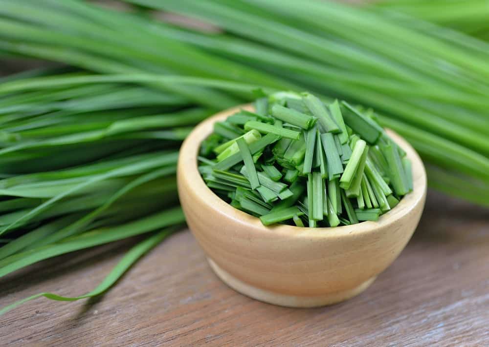 lá cây trị viêm họng: lá hẹ