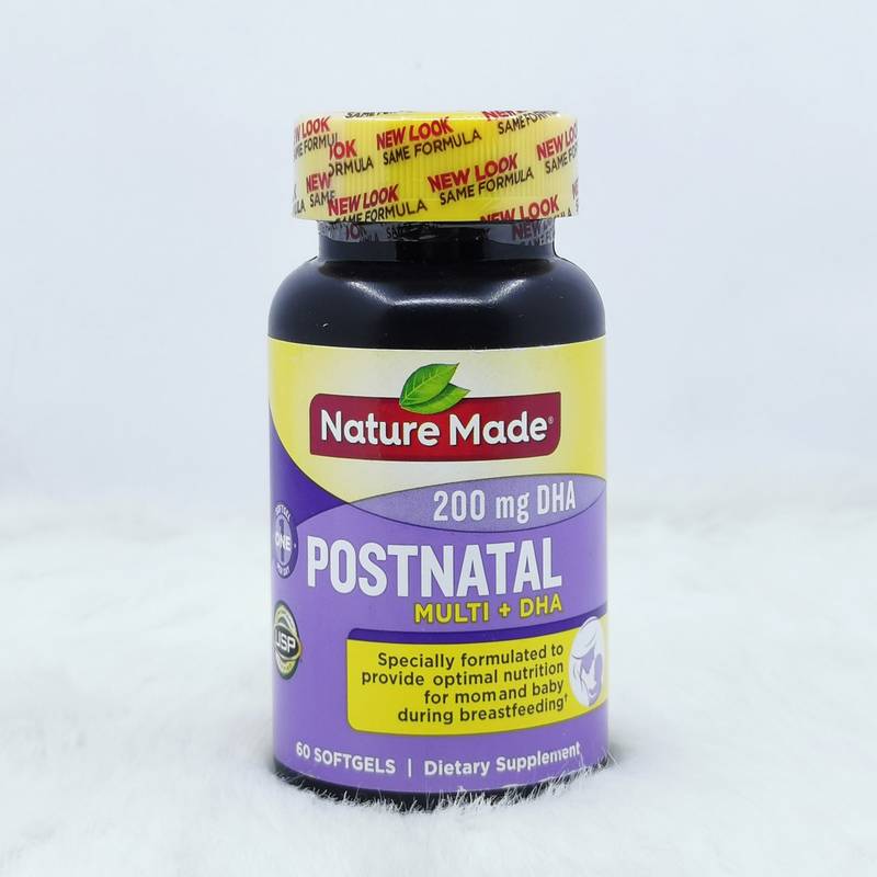 vitamin-tong-hop-cho-me-sau-sinh-4 Vitamin Postnatal Multi DHA Nature Made của Mỹ